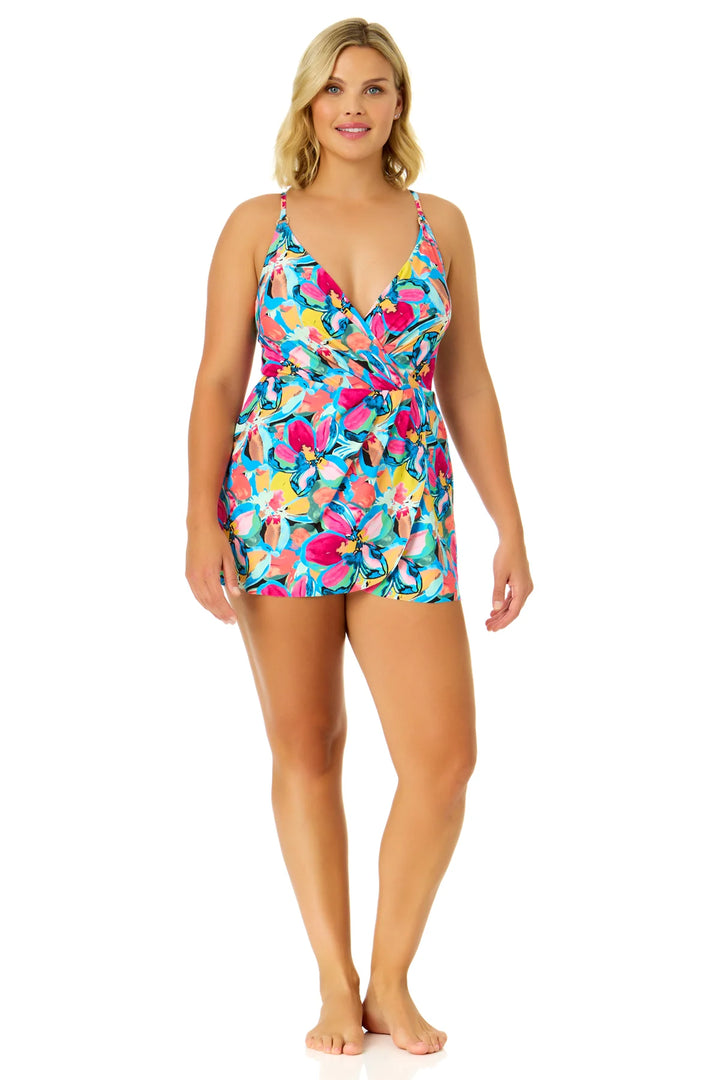 Amalfi Floral Maillot Swim Dress