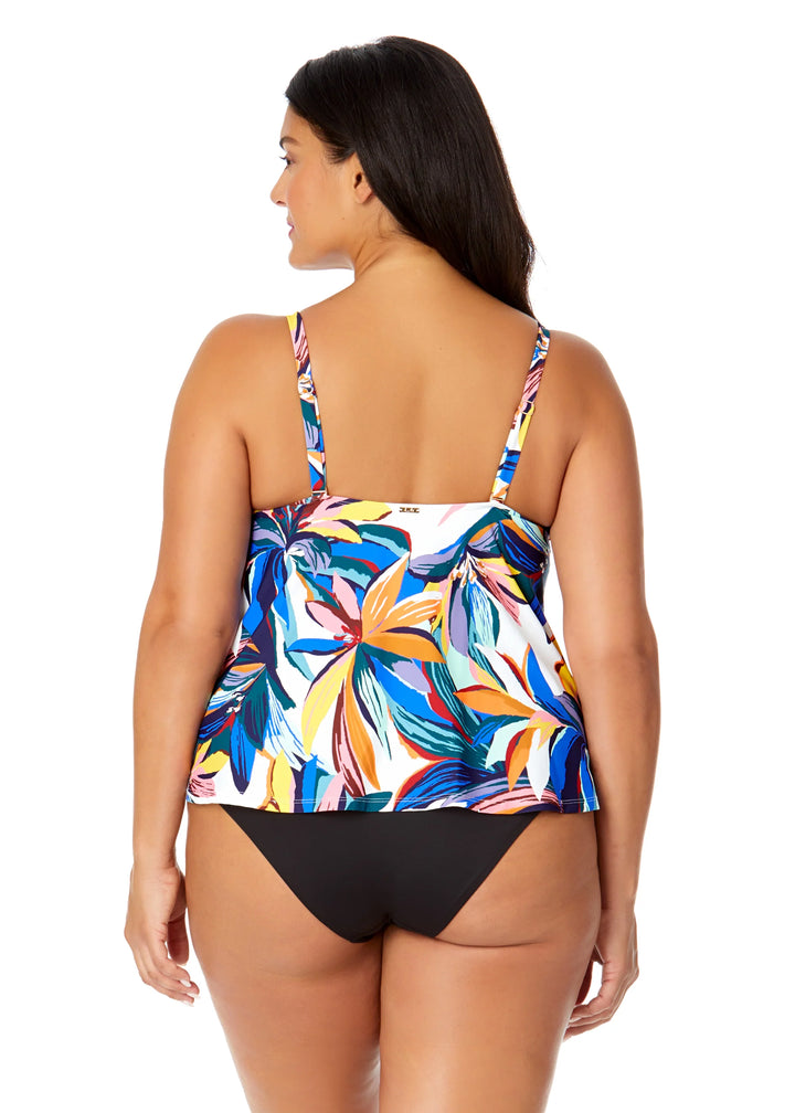 Riviera Floral Easy Triangle Tankini Swim Top