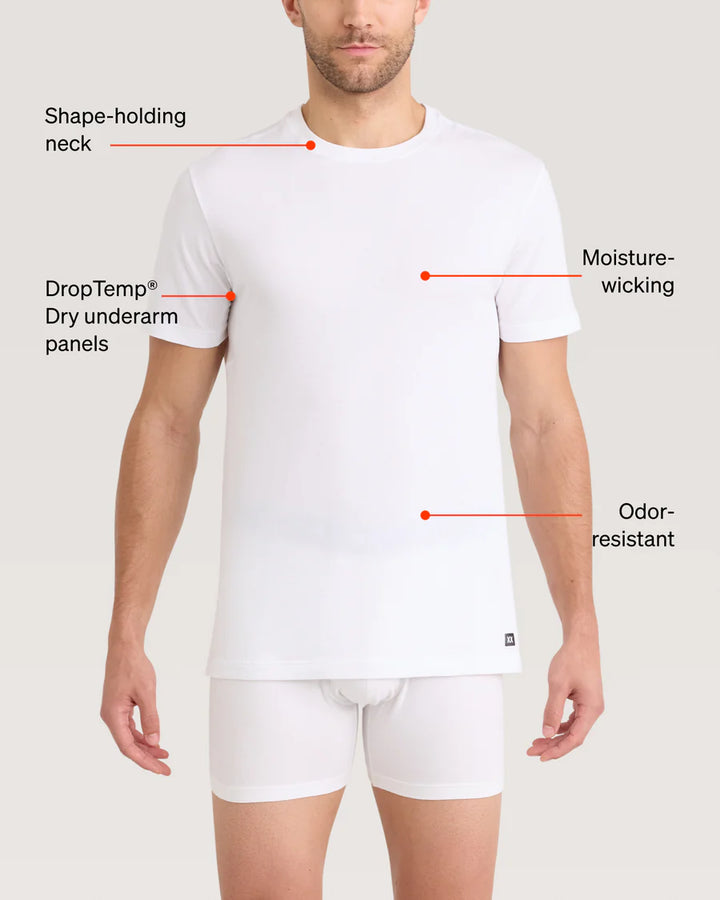 Saxx DropTemp® Dry Cotton (2 Pack). Cooling Crew Neck Undershirt