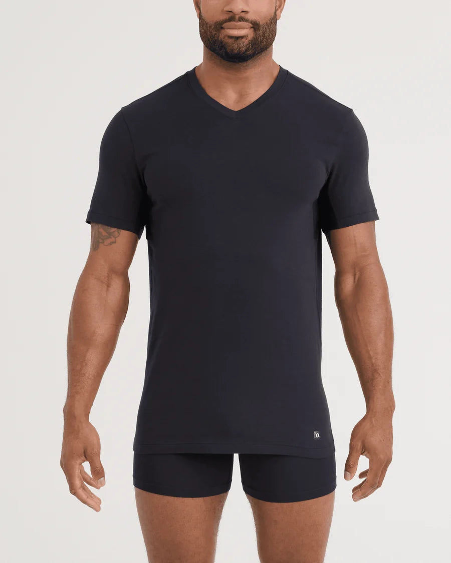 Saxx DropTemp® Dry Cotton (2 Pack). Cooling V-Neck Undershirt