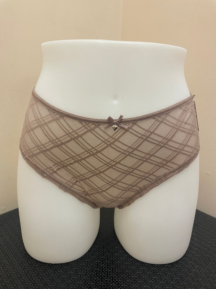 See-Thru Mesh Tanga - Brown Sugar