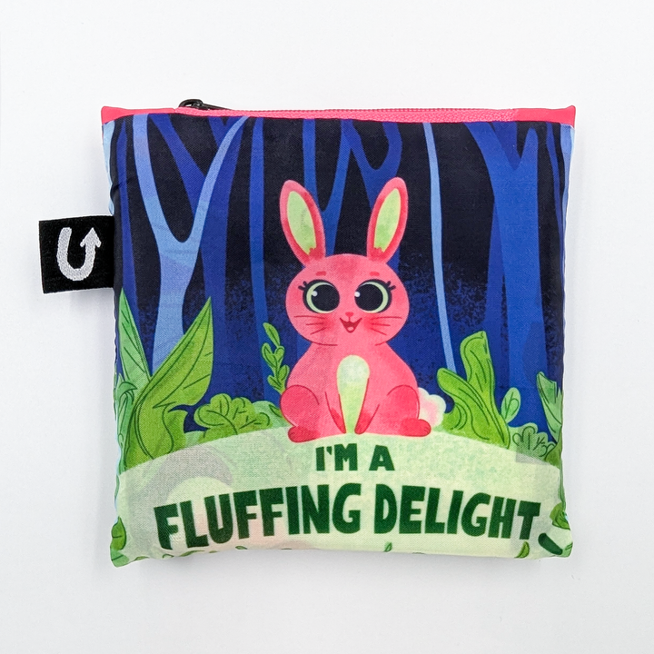 Uptown Sox Foldable Tote Bag - Funny Bunny