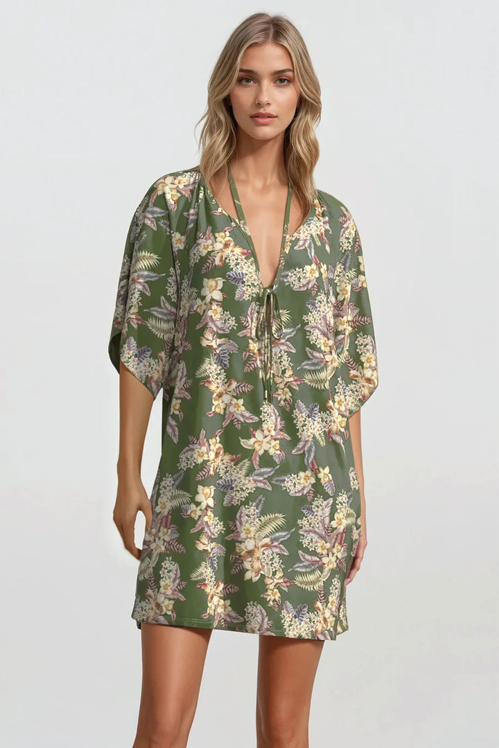 Desert Tropics V-Neck Kaftan