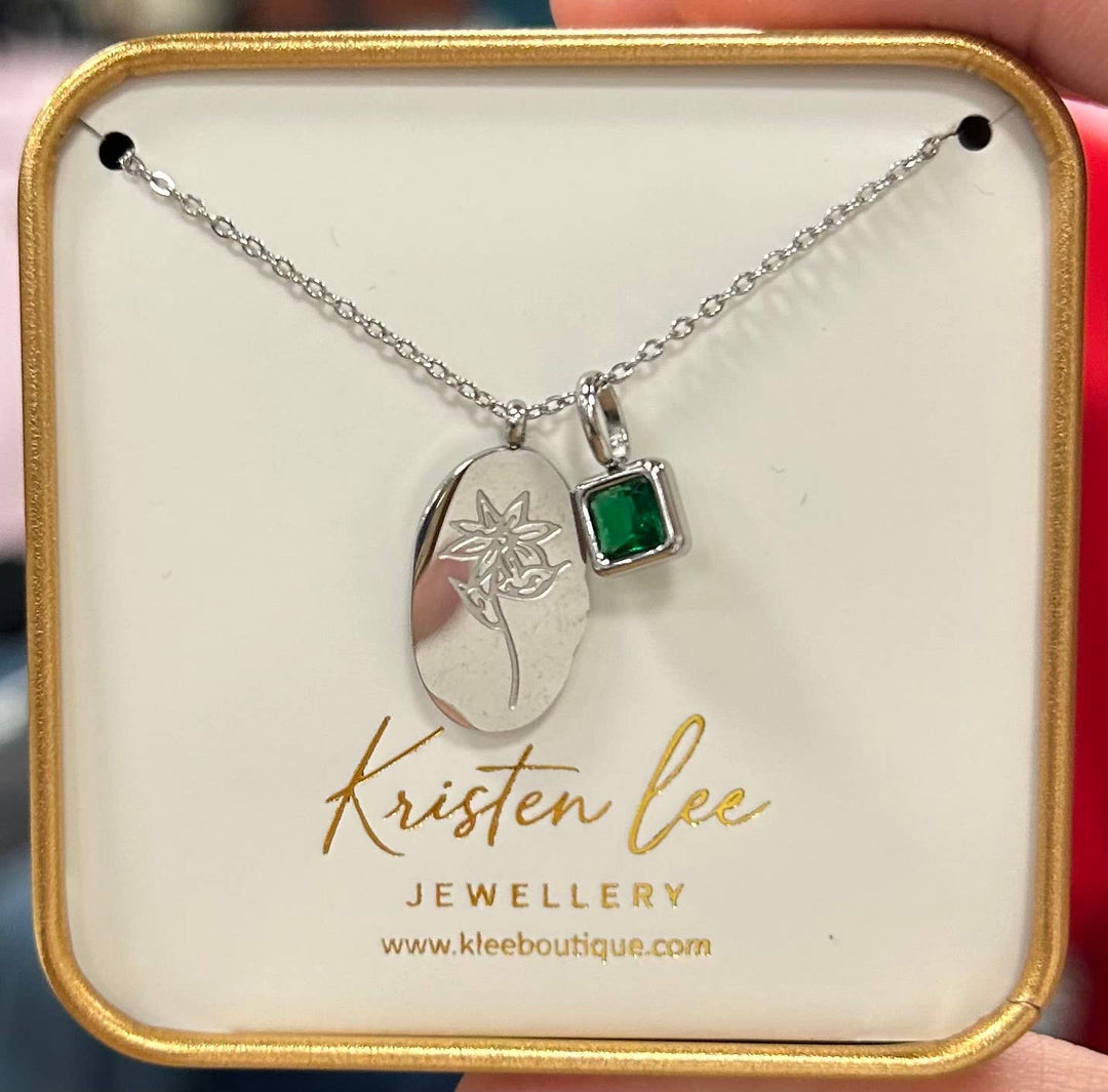 Silver Birth Month Necklaces