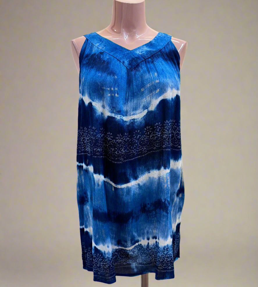 Printed Rayon Mini Umbrella Dress