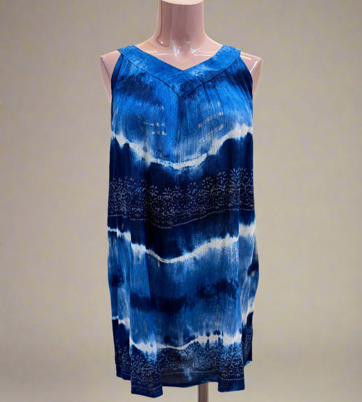 Printed Rayon Mini Umbrella Dress