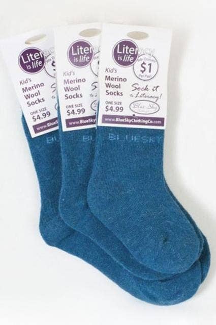 Blue Sky Clothing Co LLC - Little Ones' Merino Wool Socks for Literacy