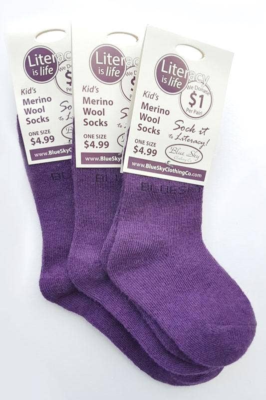 Blue Sky Clothing Co LLC - Little Ones' Merino Wool Socks for Literacy