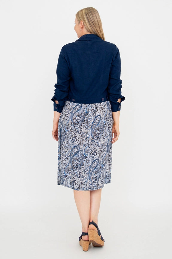 🇨🇦 Colleen Linen Jacket - Indigo