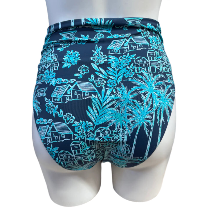 Sunseeker Tropics Convertible Ruched Bikini Bottom - Size 8