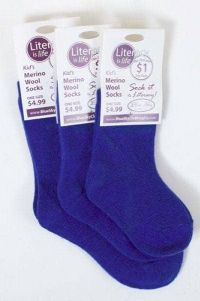 Blue Sky Clothing Co LLC - Little Ones' Merino Wool Socks for Literacy