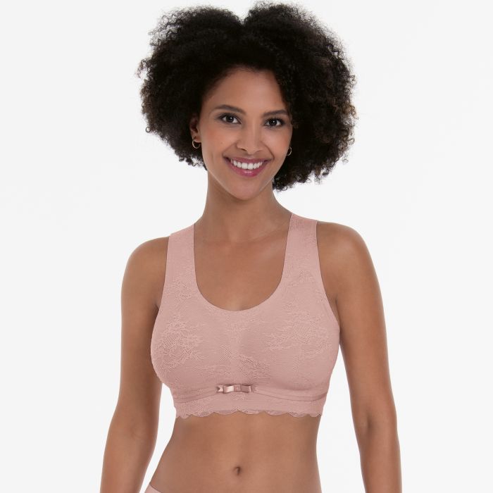 Anita Essentials Lace Bralette with Cups - Rosewood
