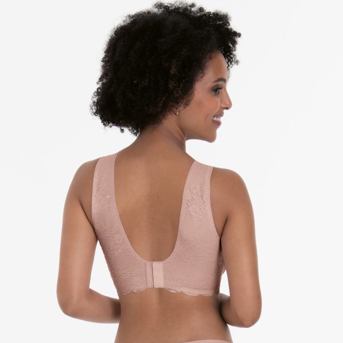 Anita Essentials Lace Bralette with Cups - Rosewood