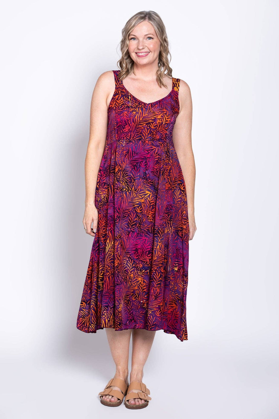 Shauna Pink Tropics Bamboo & Linen Dress - Sheer Essentials Lingerie & Swimwear