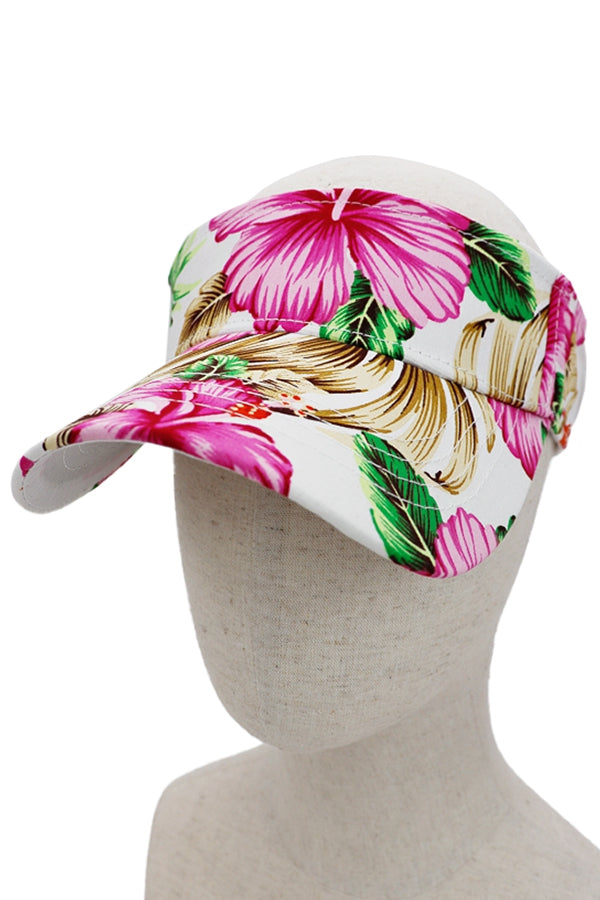 Hibiscus Flower Cotton Sun Visor