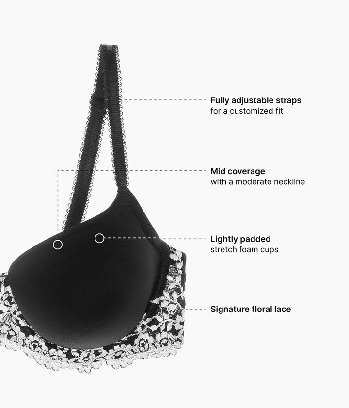 Embrace Lace Underwire T-Shirt Bra - Black