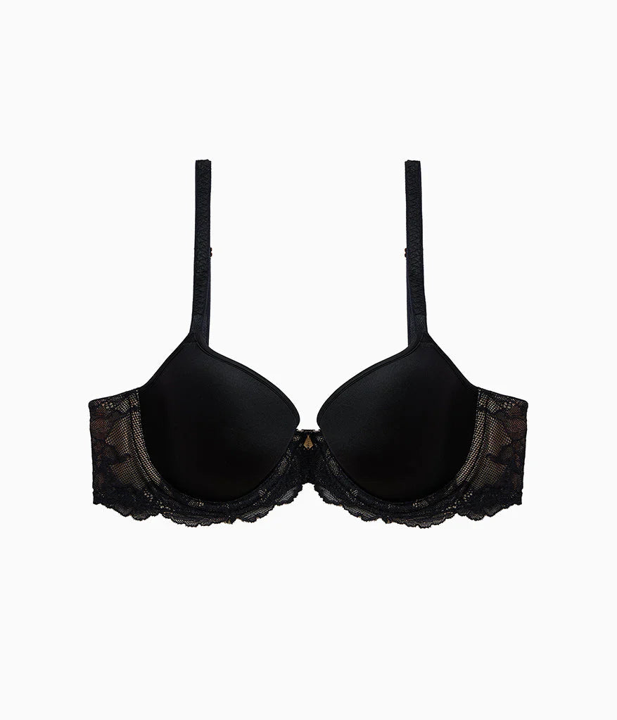 Vivid Attraction T-Shirt Bra - Black