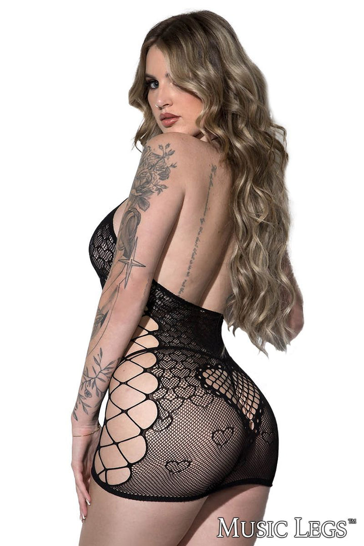 Music Legs Heart Net Shirt