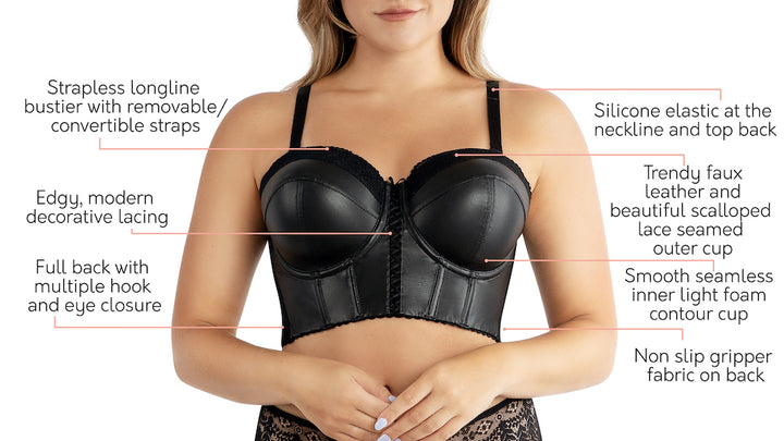 Stevie Longline Strapless Bustier