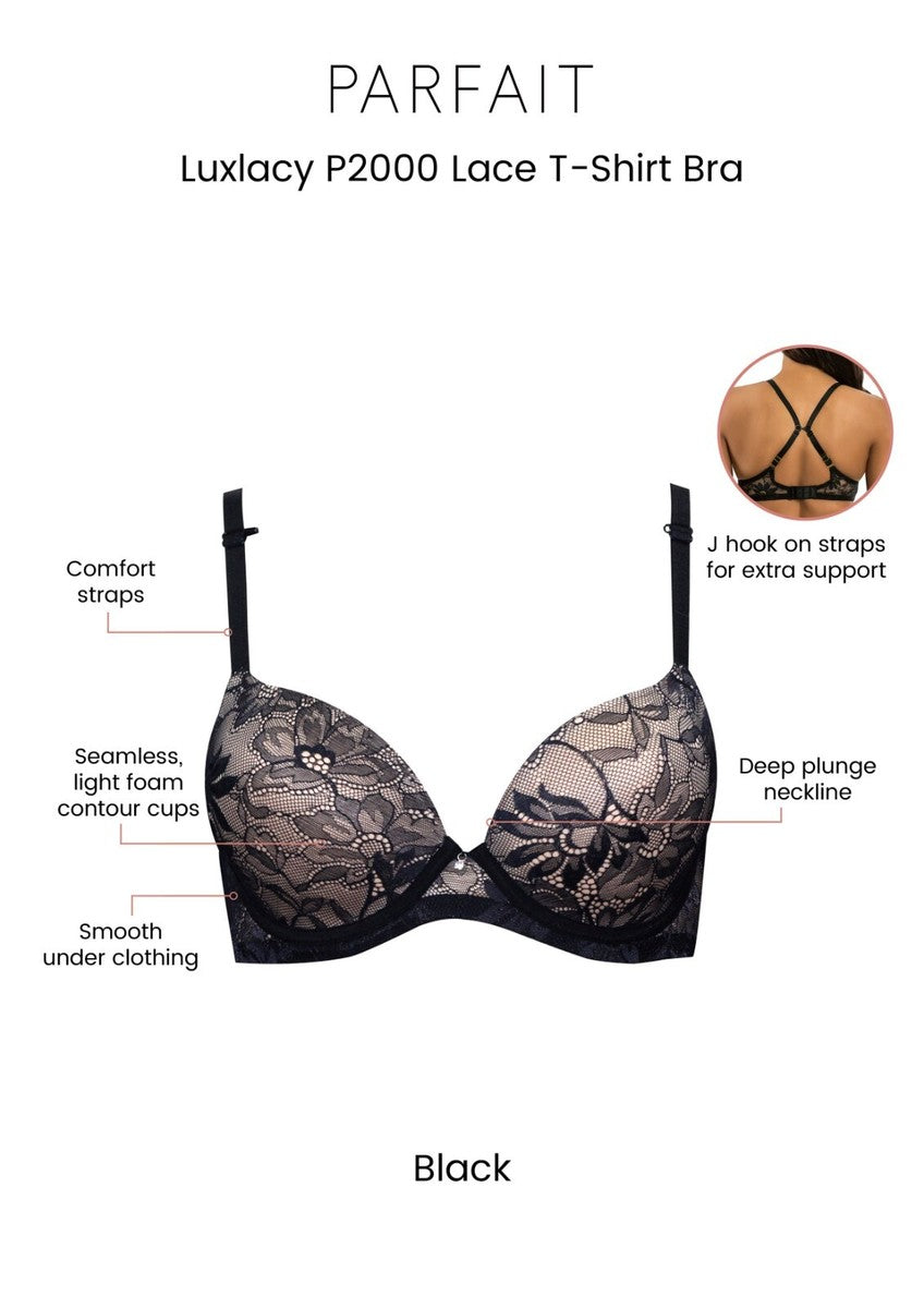 Luxlacy Padded Everyday Basic Wired T-Shirt Bra