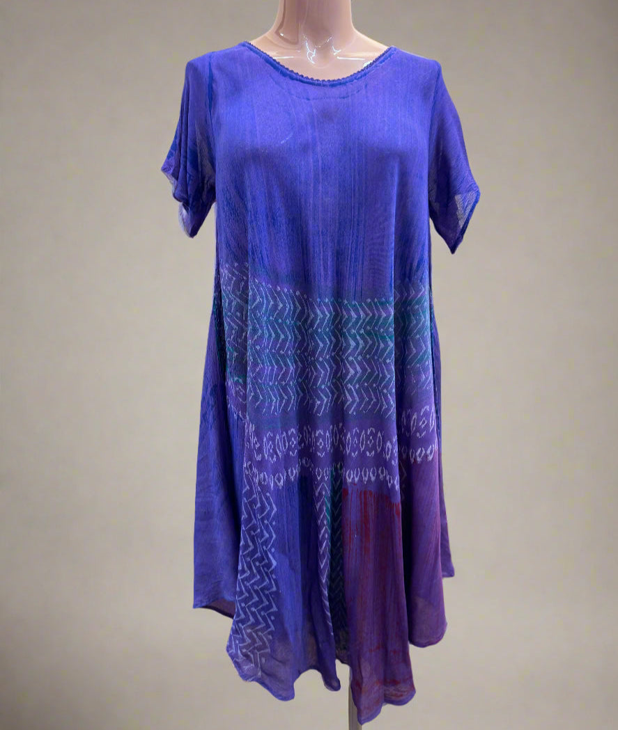 Summer Short Sleeve Umbrella Dress / Cover Up