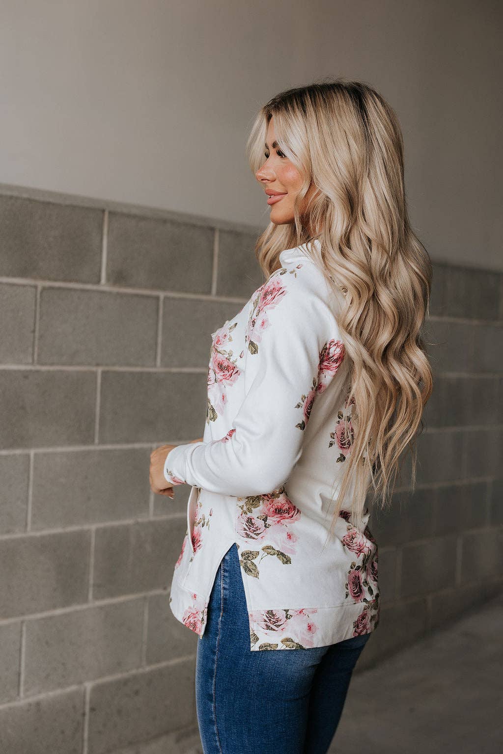 Side Slit Hoodie- Beautifully You - Size Medium