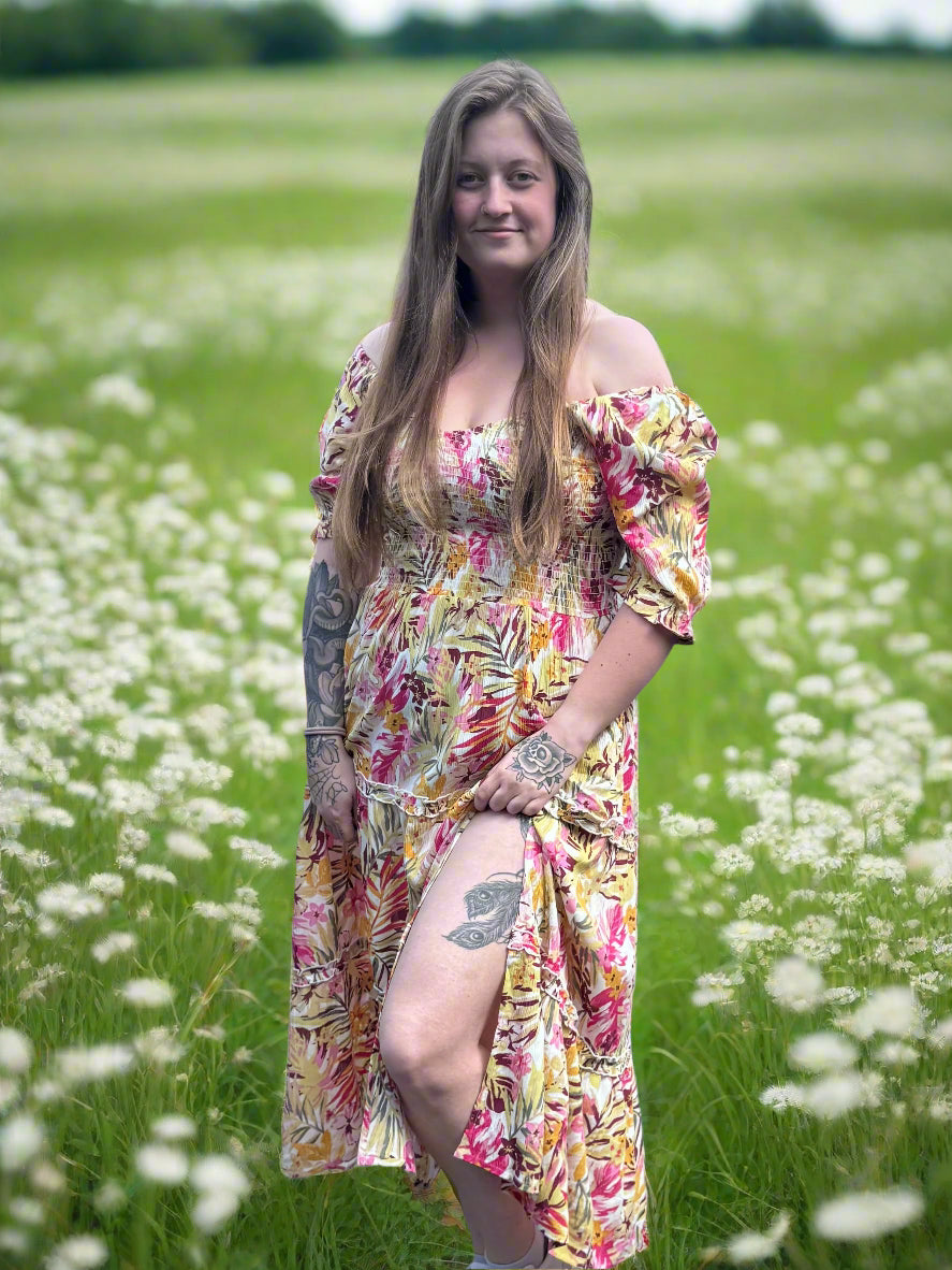 Papa Smock Tiered Maxi Dress - Size Medium
