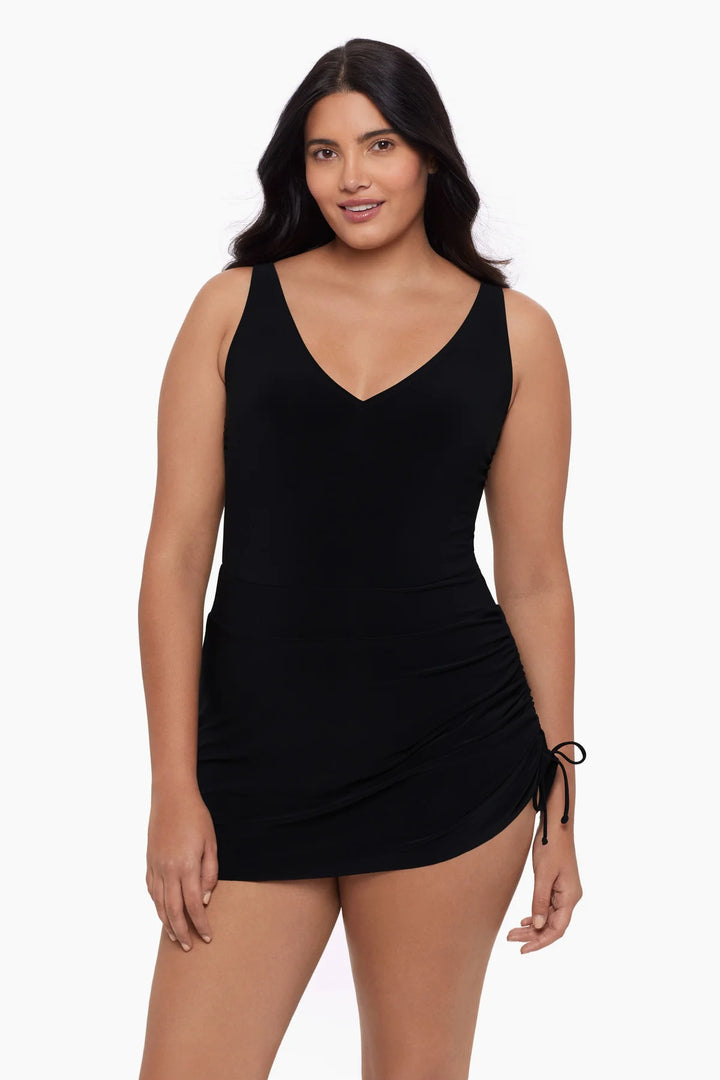 Trimshaper Julie Swim Dress - Black - Sheer Essentials Lingerie & Swimwear