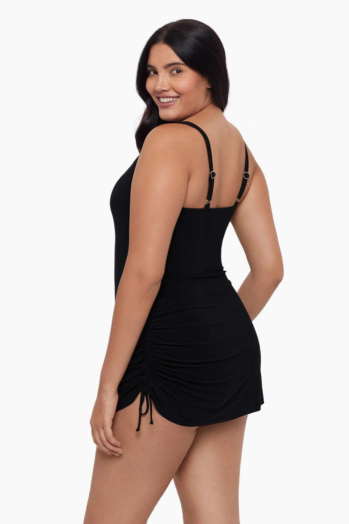 Trimshaper Julie Swim Dress - Black - Sheer Essentials Lingerie & Swimwear