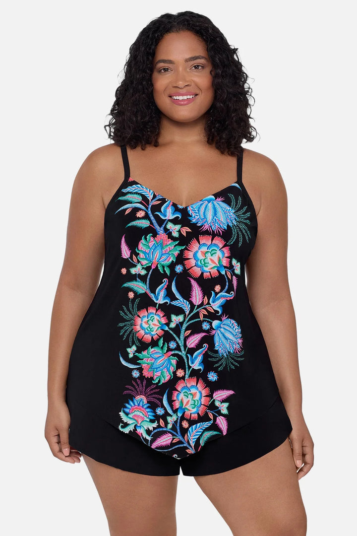 Hank Tankini Top - Whimsical Vines - Sheer Essentials Lingerie & Swimwear