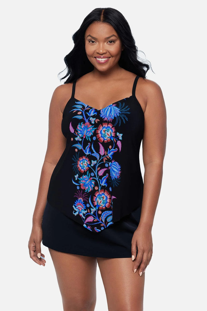 Hank Tankini Top - Whimsical Vines - Sheer Essentials Lingerie & Swimwear