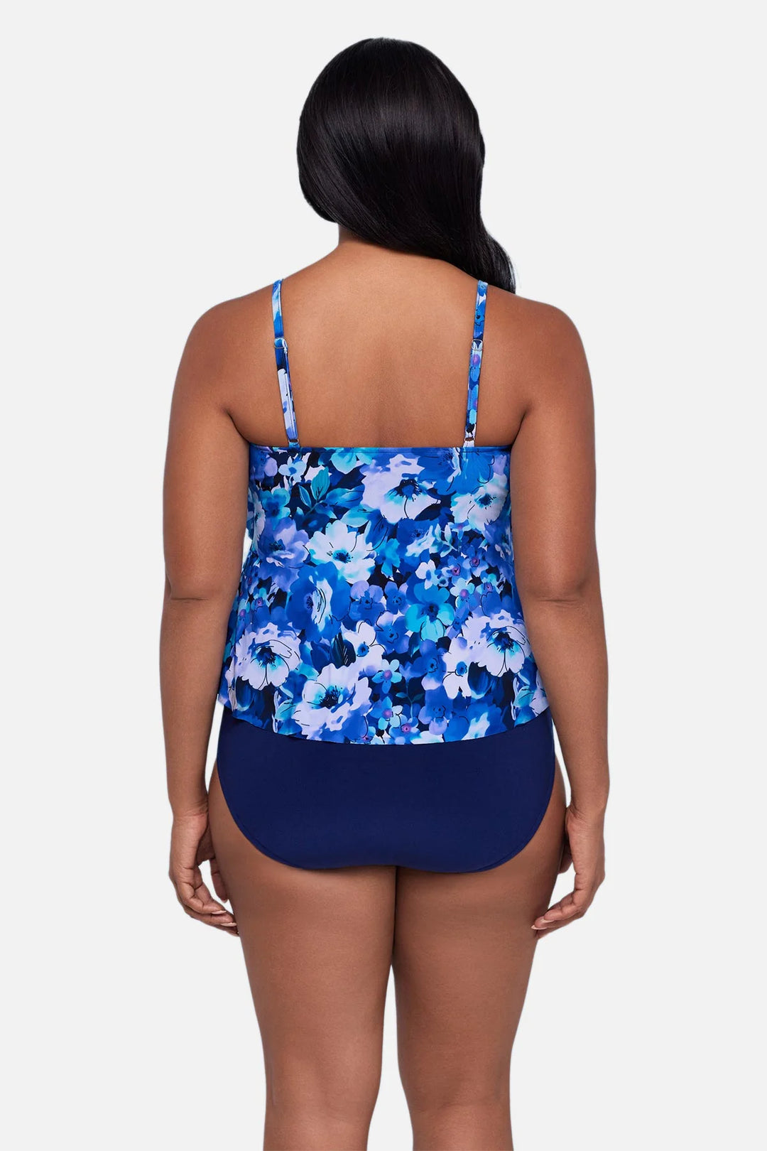 Ronnie Tankini Top - Violet Blossoms