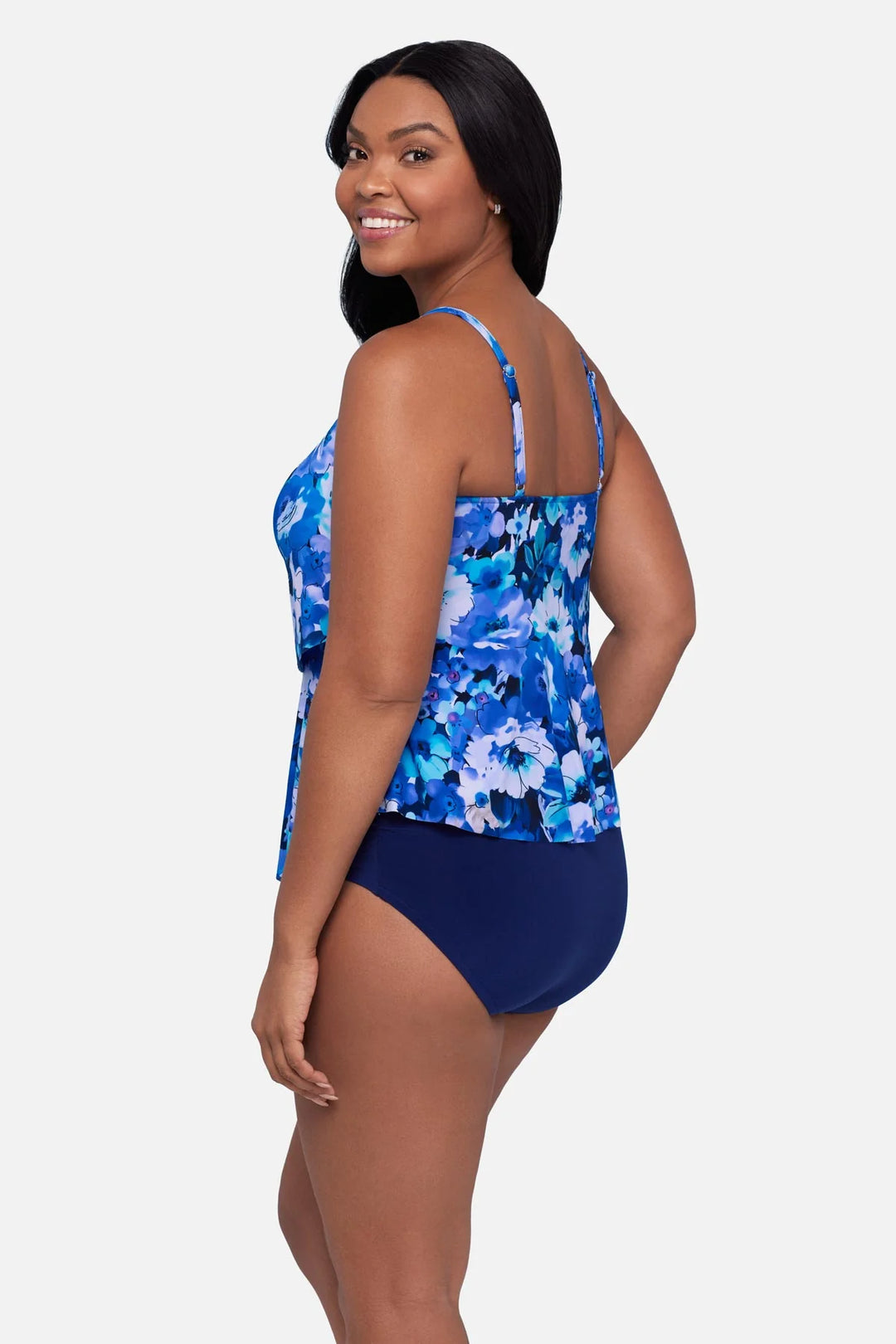 Ronnie Tankini Top - Violet Blossoms