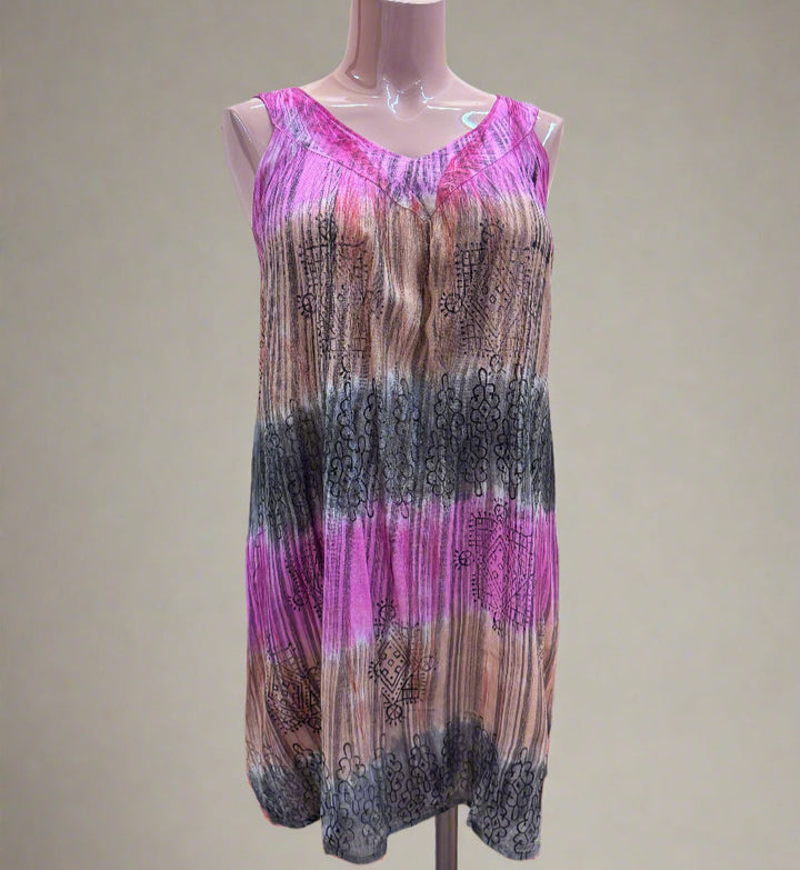 Printed Rayon Mini Umbrella Dress