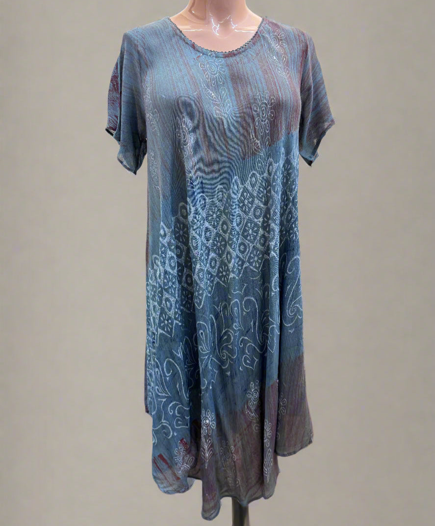 Summer Short Sleeve Umbrella Dress / Cover Up