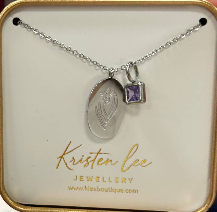 Silver Birth Month Necklaces