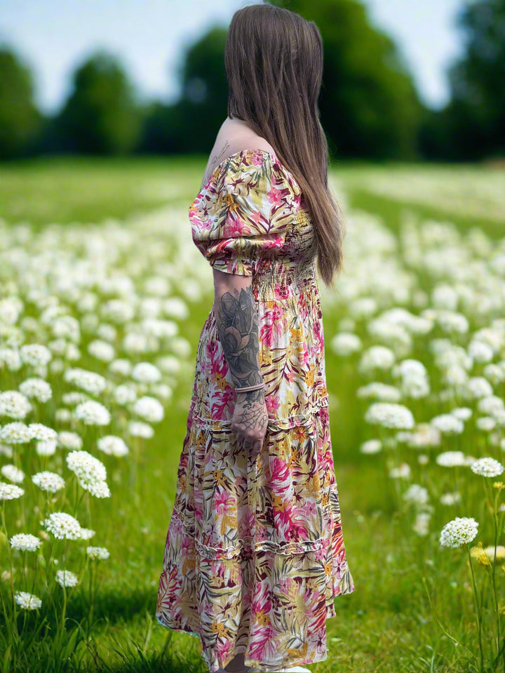 Papa Smock Tiered Maxi Dress - Size Medium