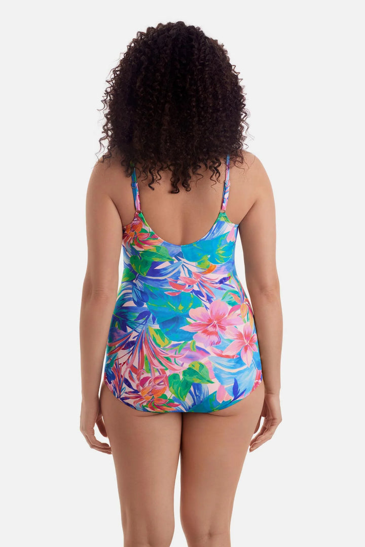 Cross Over Sarong One Piece - Water Tropics