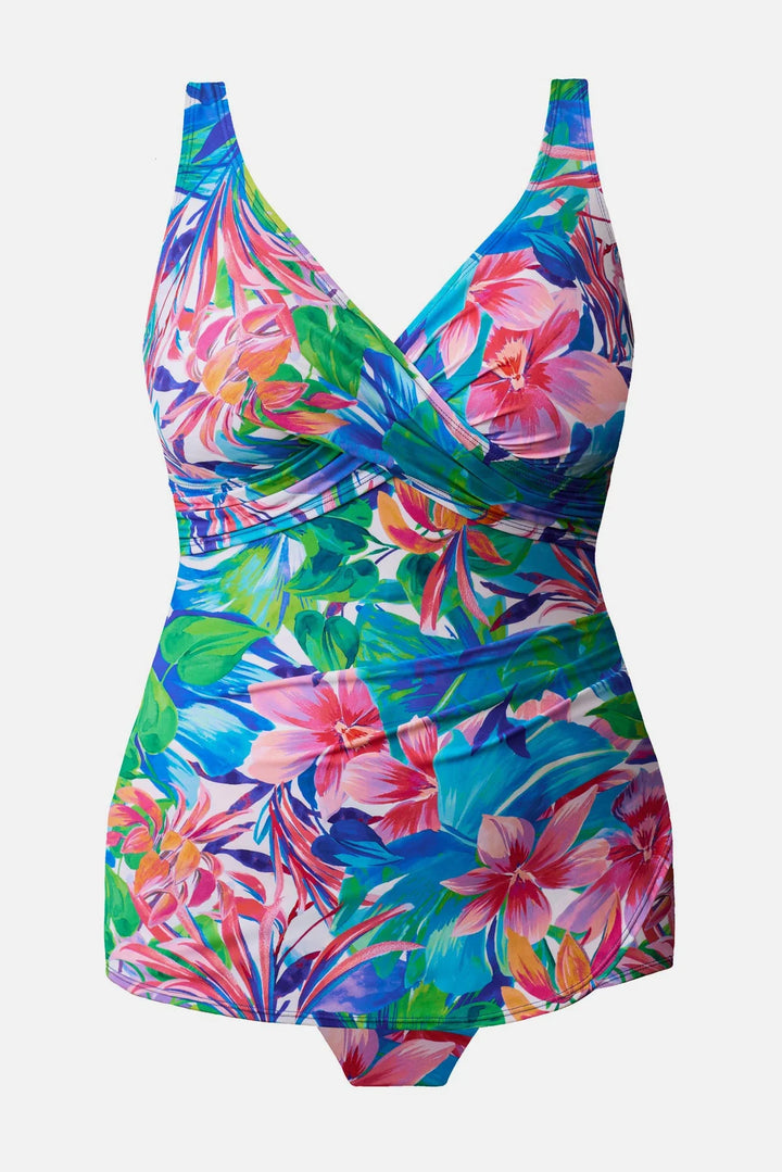 Cross Over Sarong One Piece - Water Tropics