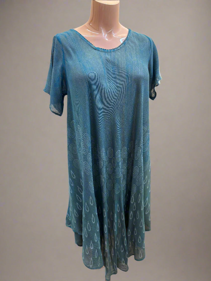 Summer Short Sleeve Umbrella Dress / Cover Up