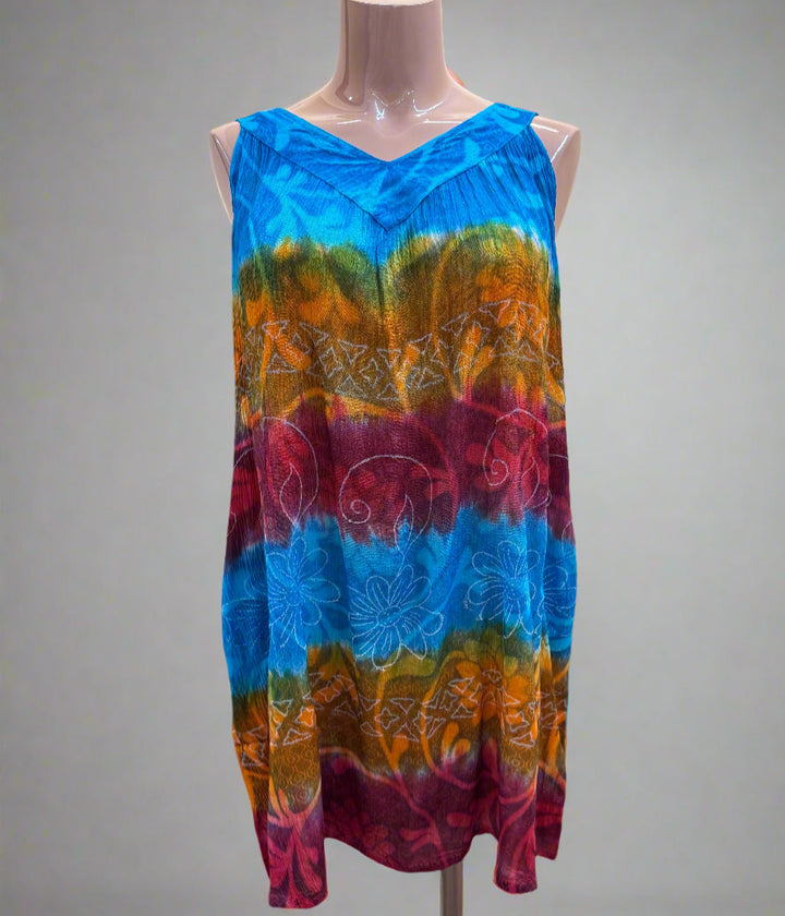 Printed Rayon Mini Umbrella Dress