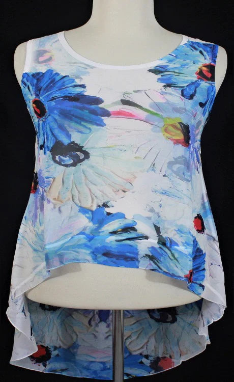 Floral Print Hi-Low Top