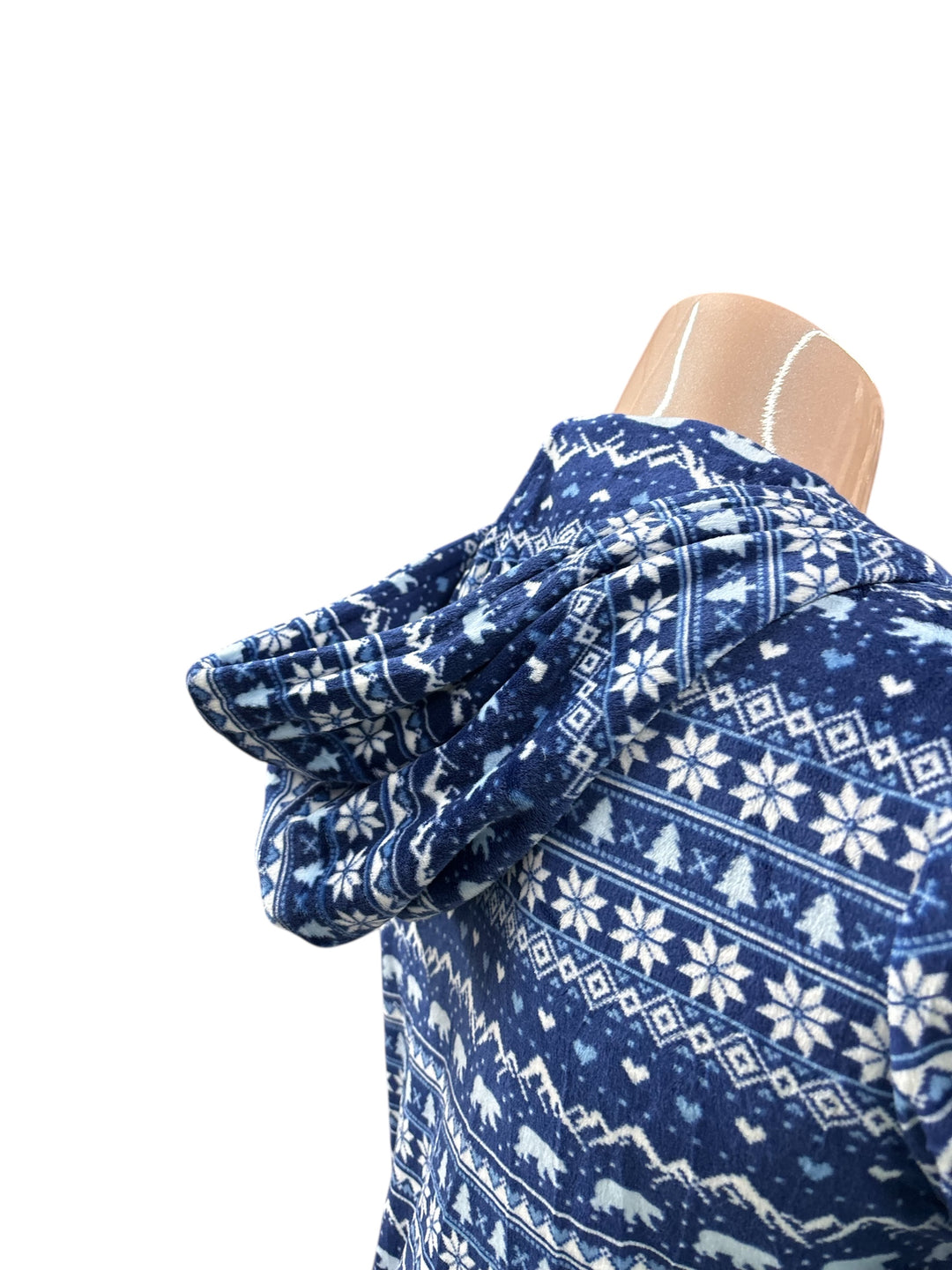 Winter Print Hooded Sleep Chemise