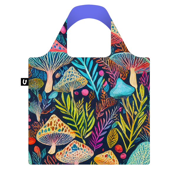 Uptown Sox - Mushroom Magic - Foldable Tote Bag