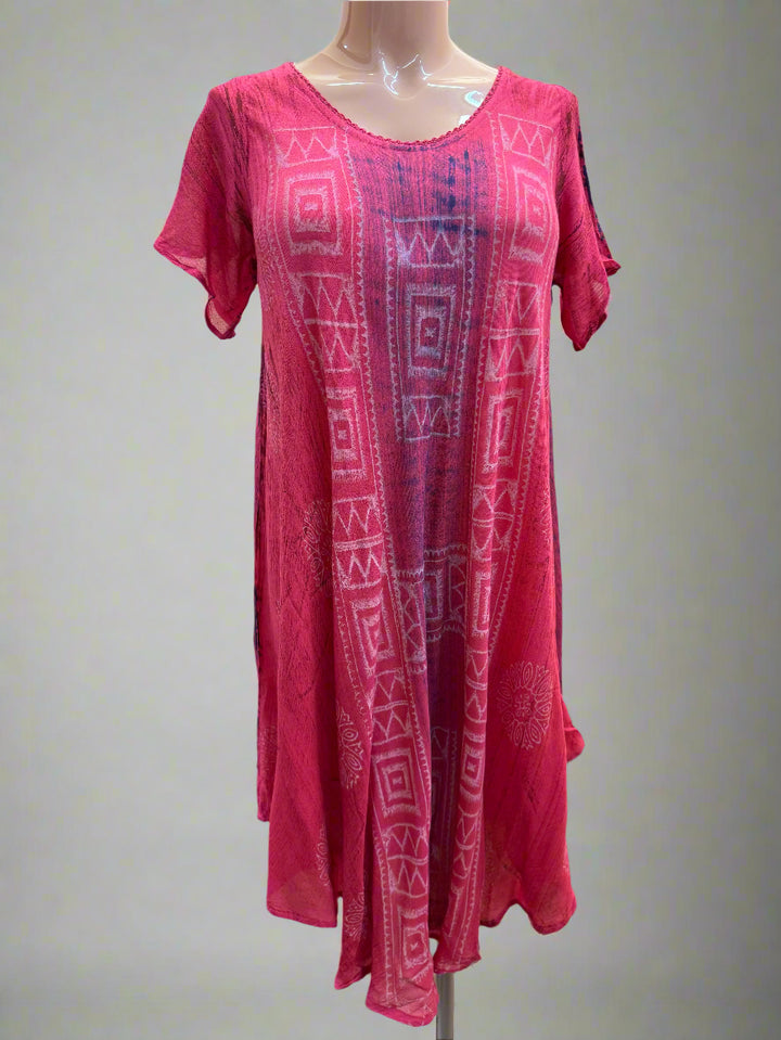Summer Short Sleeve Umbrella Dress / Cover Up