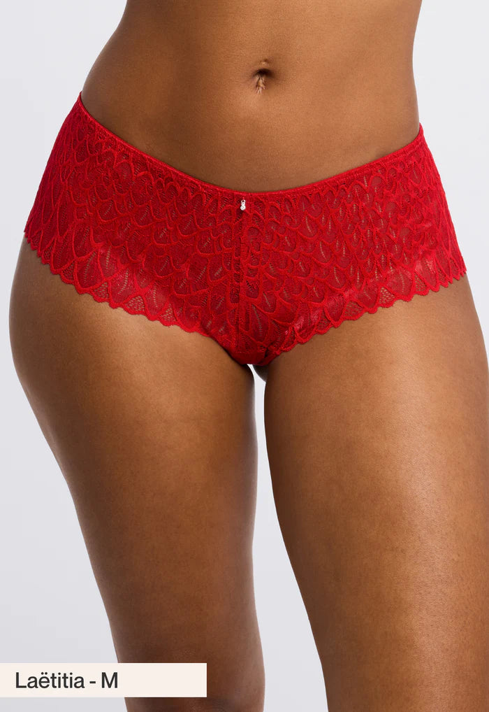 Montelle Lacy Brazilian Panty - Sweet Red