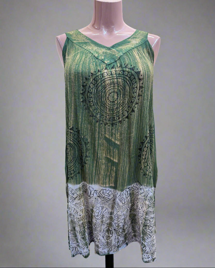 Printed Rayon Mini Umbrella Dress
