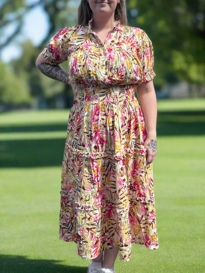 Papa Floral Tiered Maxi Dress