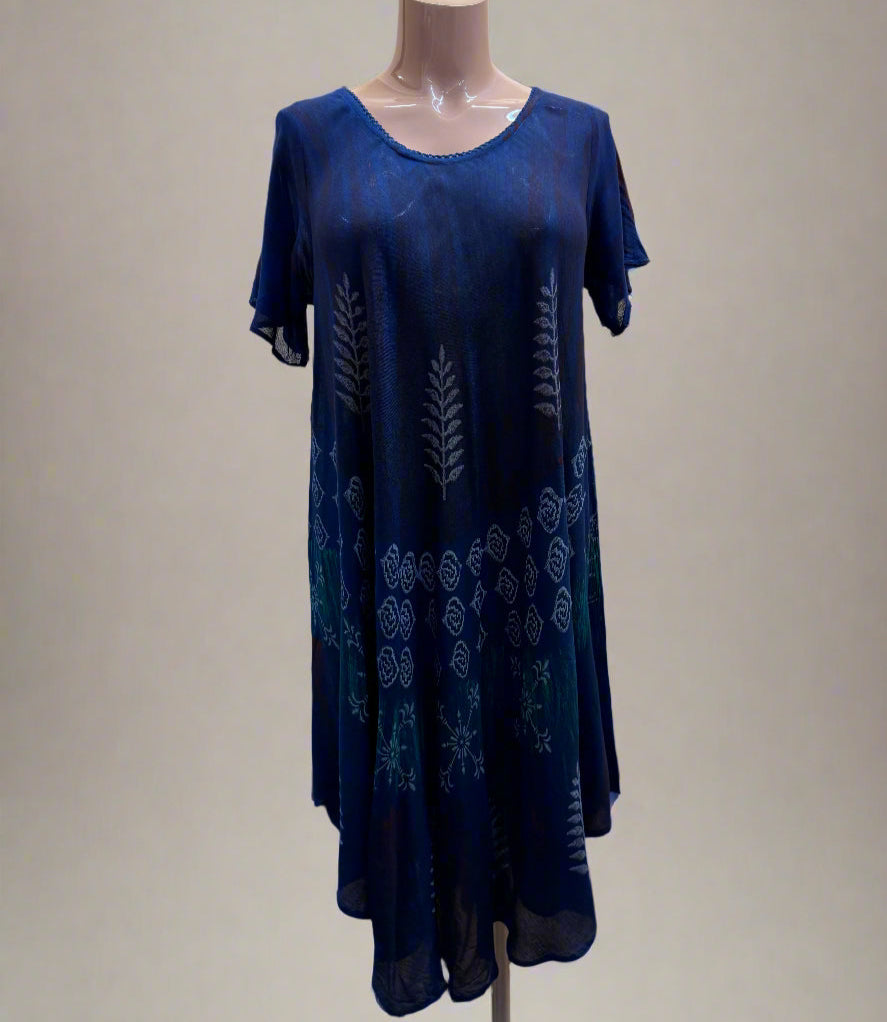 Summer Short Sleeve Umbrella Dress / Cover Up