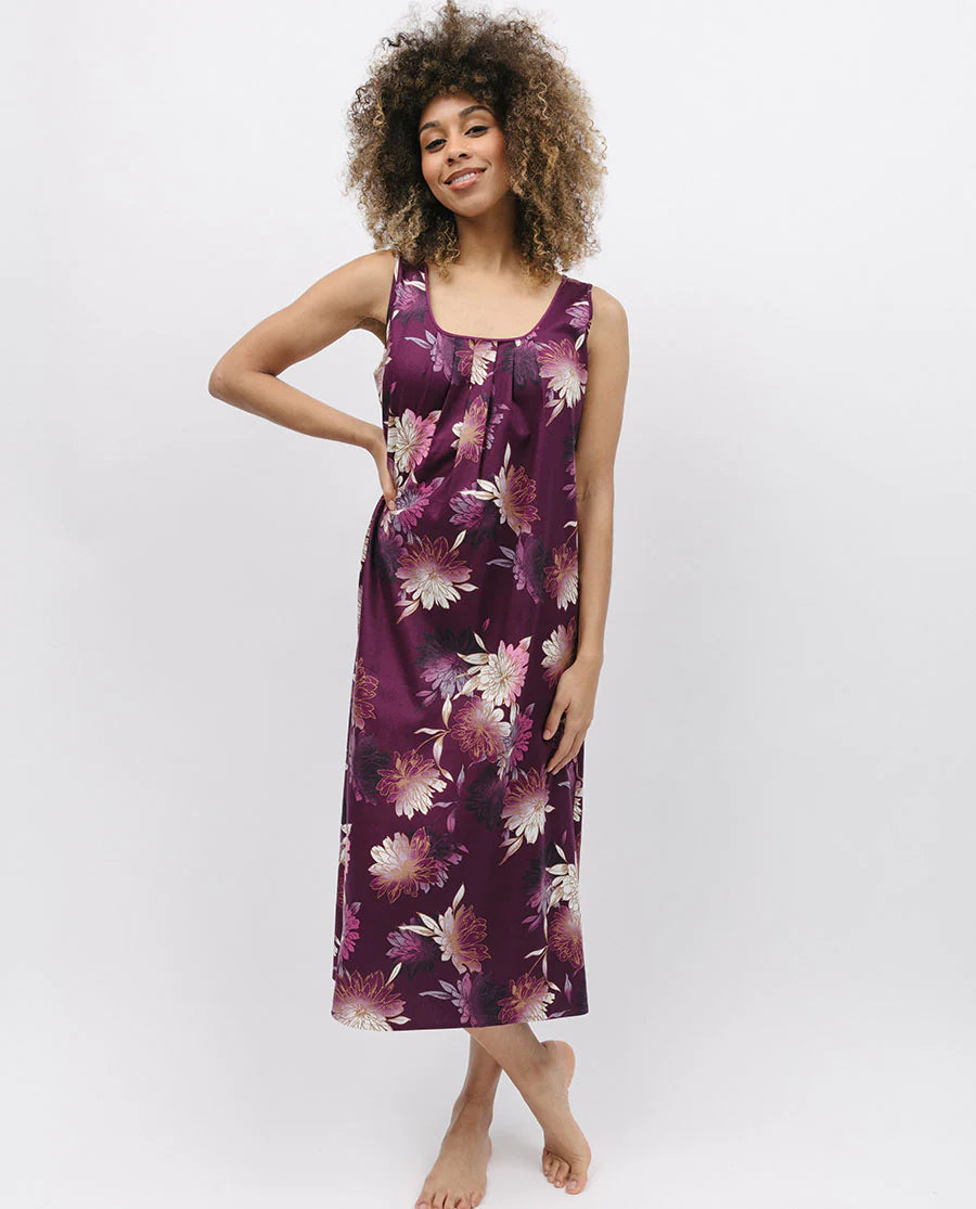 Eve Floral Print Long Nightgown
